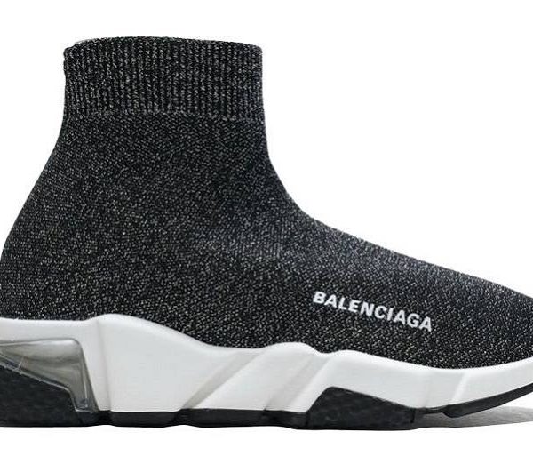 Balenciaga Speed Clear Sole Sneaker "Black Silver"