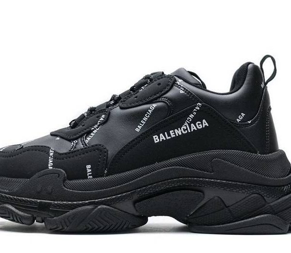 Balenciaga Triple S Allover Logo "Black"