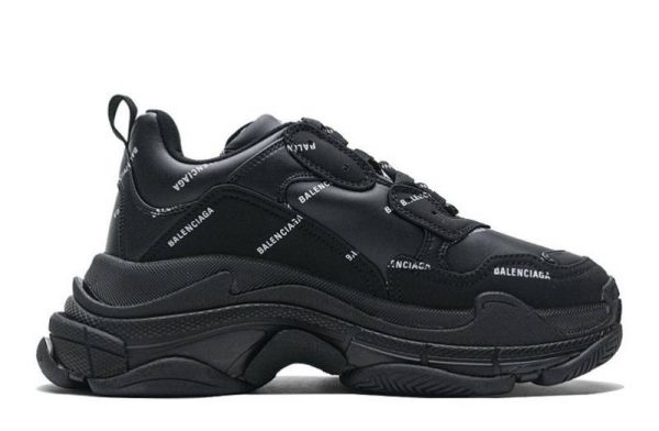 Balenciaga Triple S Allover Logo "Black"