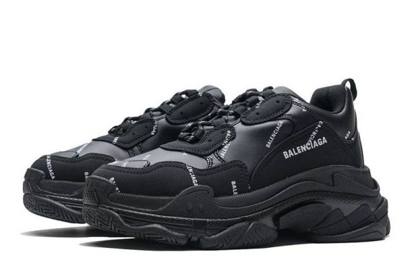 Balenciaga Triple S Allover Logo "Black"