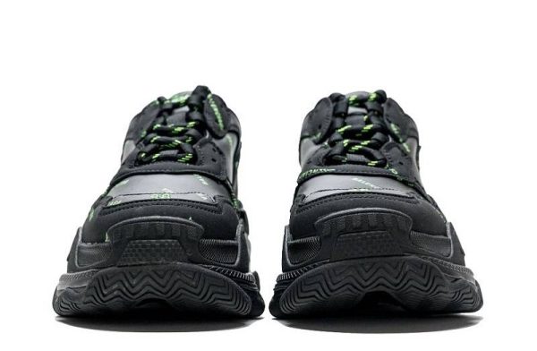 Balenciaga Triple S Allover Logo "Black Green"