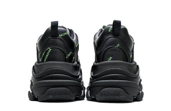 Balenciaga Triple S Allover Logo "Black Green"