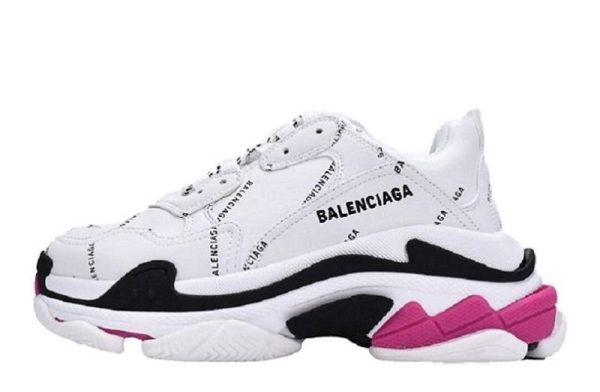 Balenciaga Triple S "Letter White Rose Red"