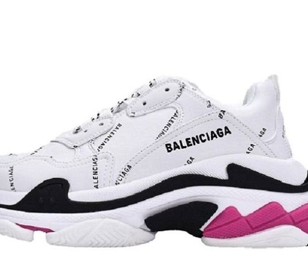 Balenciaga Triple S "Letter White Rose Red"