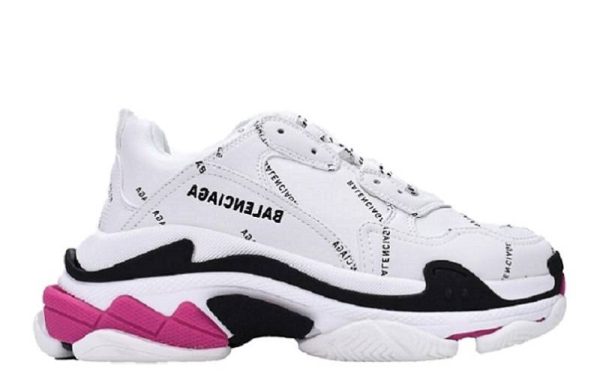 Balenciaga Triple S "Letter White Rose Red"