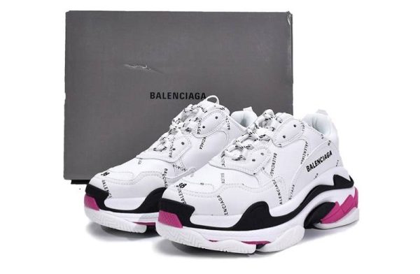 Balenciaga Triple S "Letter White Rose Red"