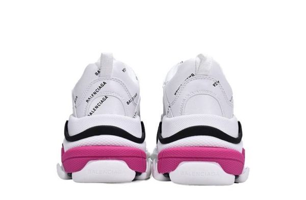 Balenciaga Triple S "Letter White Rose Red"