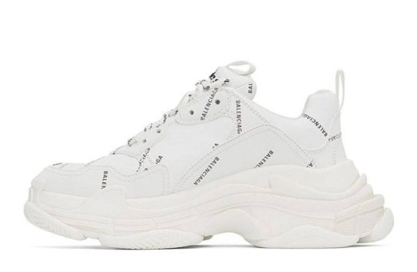 Balenciaga Triple S Allover Logo "White"