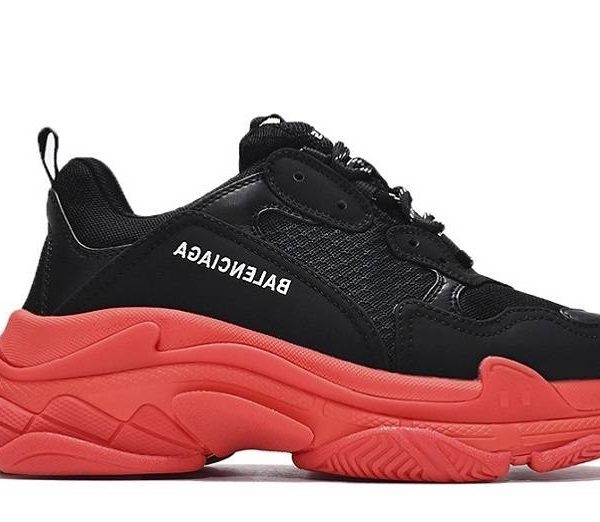 Balenciaga Triple S “Black Dark Red”