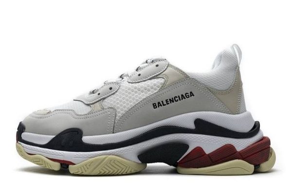 Balenciaga Triple S "White Dark Grey Red"