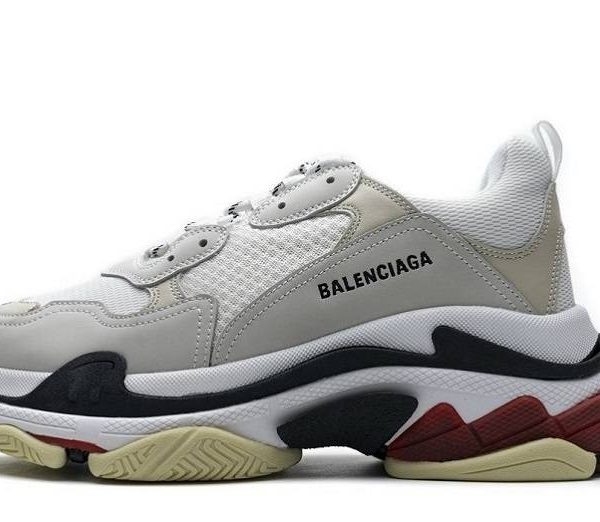 Balenciaga Triple S "White Dark Grey Red"