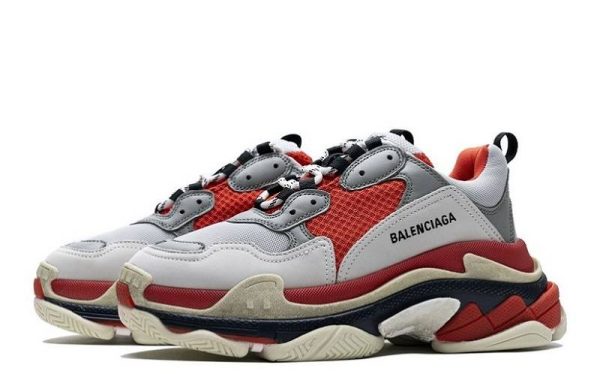 Balenciaga Triple S "Red White Dark Grey"