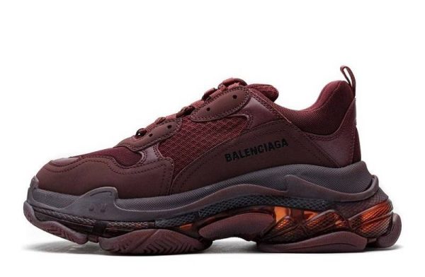 Balenciaga Triple S Clear Sole "Red Wine"