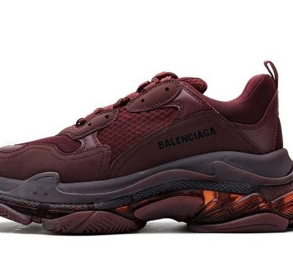 Balenciaga Triple S Clear Sole "Red Wine"