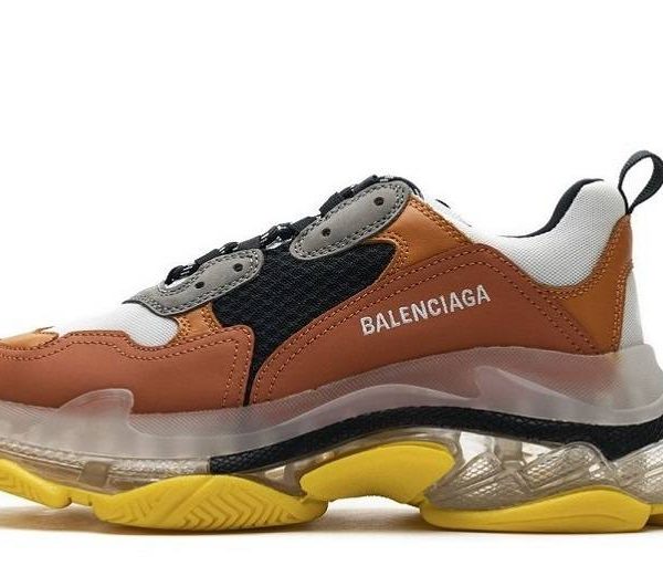 Balenciaga Triple S Clear Sole "Black Orange"