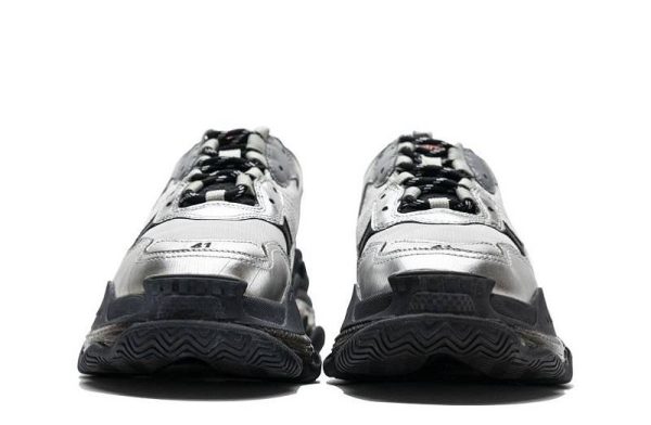 Balenciaga Triple S Clear Sole "Black Silver"