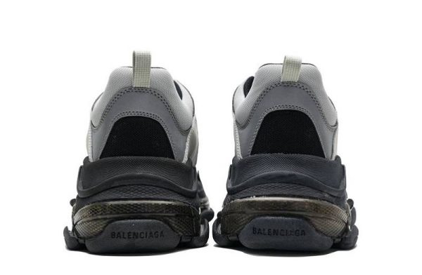 Balenciaga Triple S Clear Sole "Black Silver"