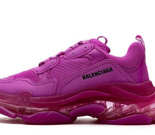 Balenciaga Triple S Clear Sole "Plum Red"