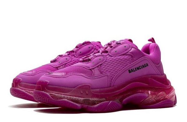 Balenciaga Triple S Clear Sole "Plum Red"