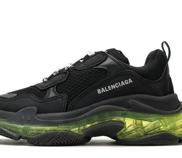 Balenciaga Triple S Clear Sole "Black Green"