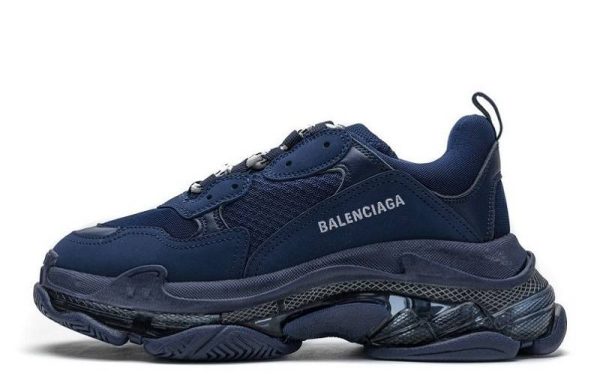 Balenciaga Triple S Clear Sole "Dark Blue"