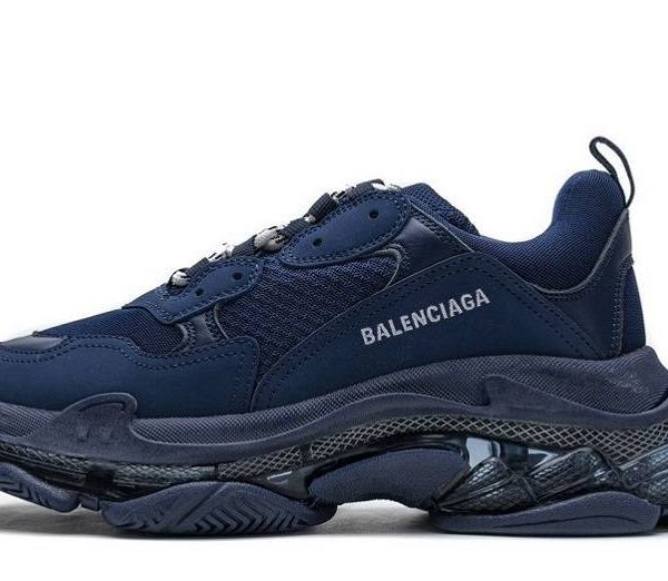 Balenciaga Triple S Clear Sole "Dark Blue"