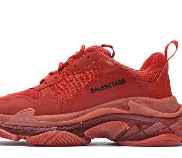 Balenciaga Triple S Clear Sole “Dark Red”