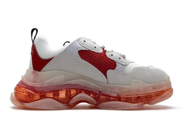 Balenciaga Triple S Clear Sole "White Red"