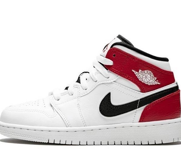 Jordan 1 "White Black Gym Red" Mid