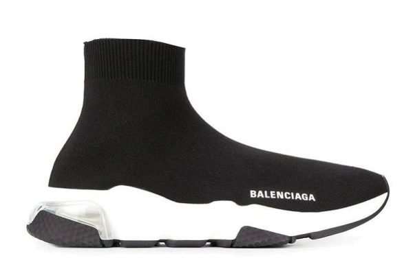 Balenciaga Speed Light Clear Sole "Black & White“