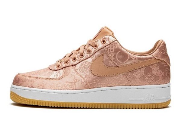 Replica CLOT x Air Force 1 Low Premium “Rose Gold Silk”