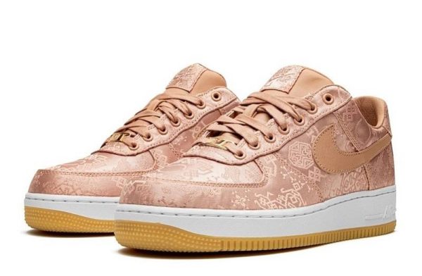 Replica CLOT x Air Force 1 Low Premium “Rose Gold Silk”