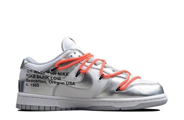 Off-White x Dunks Low "Silver/White"