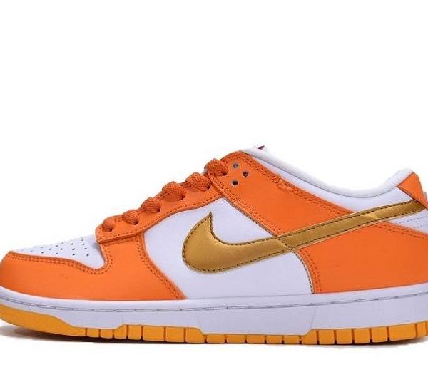 Nike Dunk Low "White/Orange Blaze-Gold"