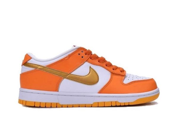 Nike Dunk Low "White/Orange Blaze-Gold"