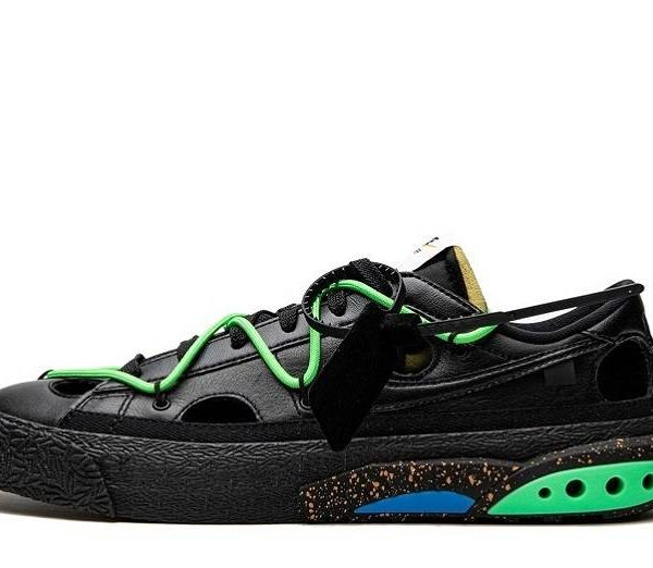 Off-White x Blazer Low "Black Electro Green"