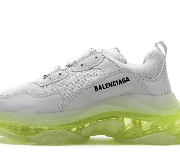 Balenciaga Triple S Clear Sole "White Green"