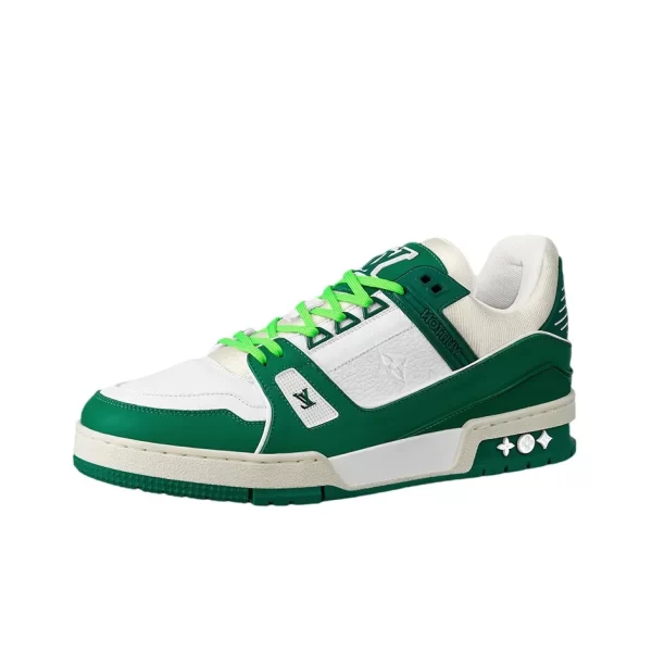 LOUIS VUITTON Trainer cowhide fashion sneakers white green