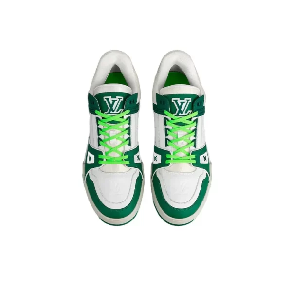 LOUIS VUITTON Trainer cowhide fashion sneakers white green